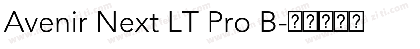 Avenir Next LT Pro B字体转换